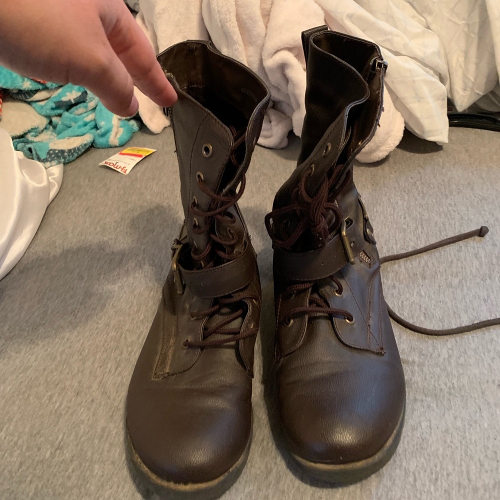 Brown Combat Boots